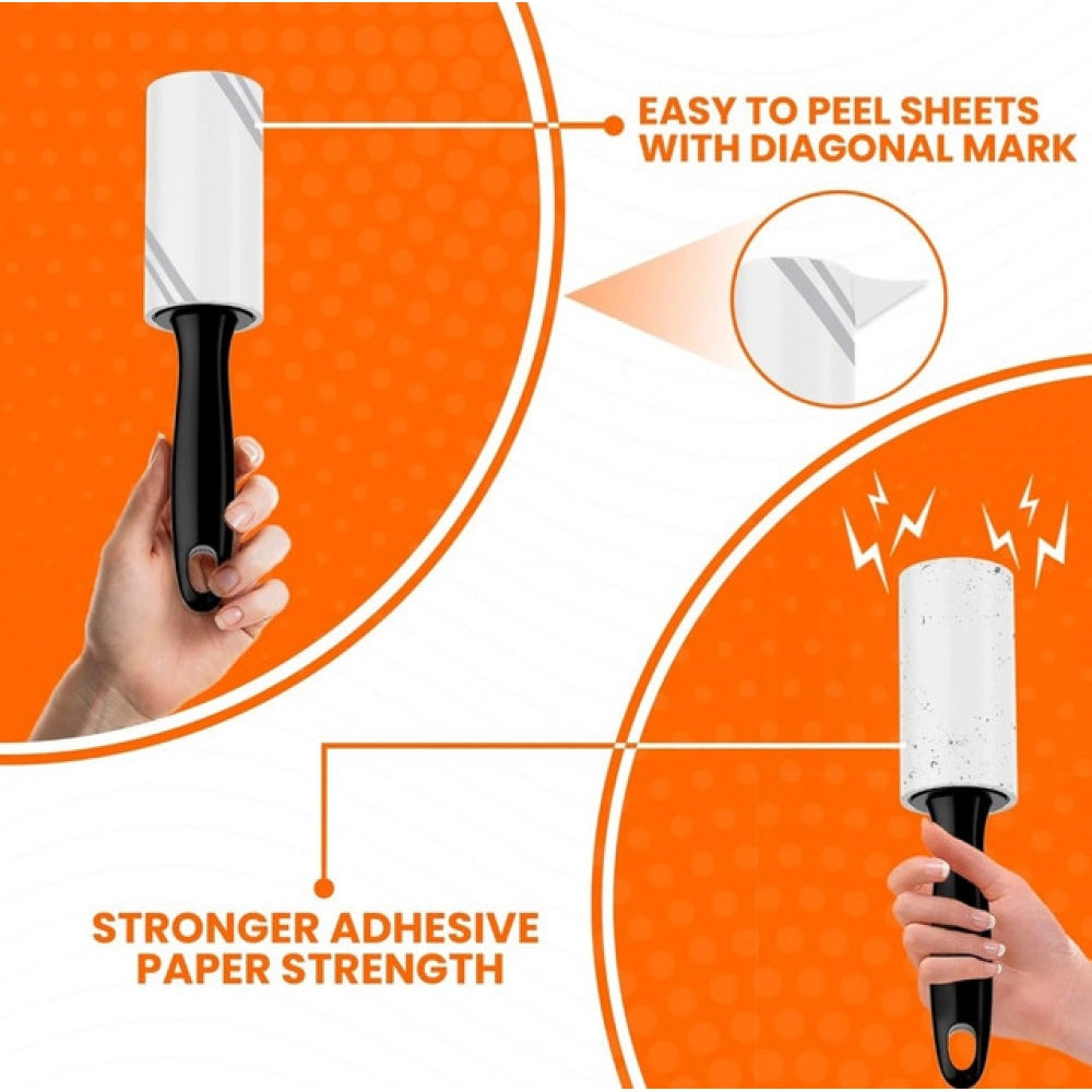 Generic Pet Hair Remover 1 Handle And Refill Totally 60 Sheets (White)