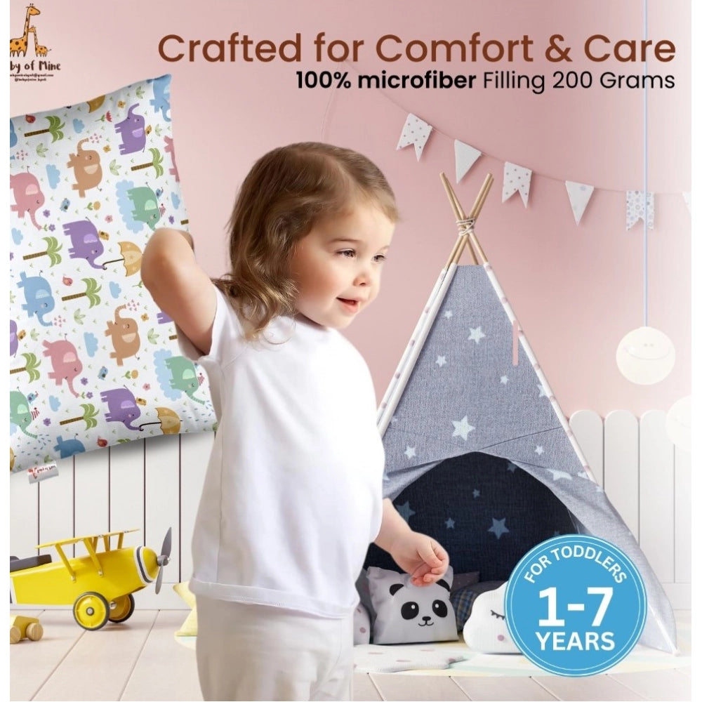 Generic Soft Plush Printed Baby Infant Pillow for Kids Age 1 To 5 Years (Multicolor)