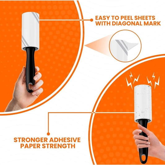 Generic Pet Hair Remover 1 Handle And 4 Refill Totally 240 Sheets (White) - Aura Living Gear