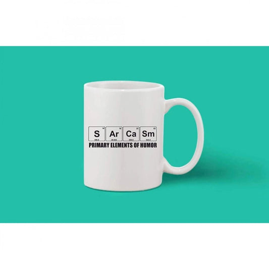 Generic Printed Ceramic Coffee Mug - 1 Pieces, White, 11oz - Aura Living Gear