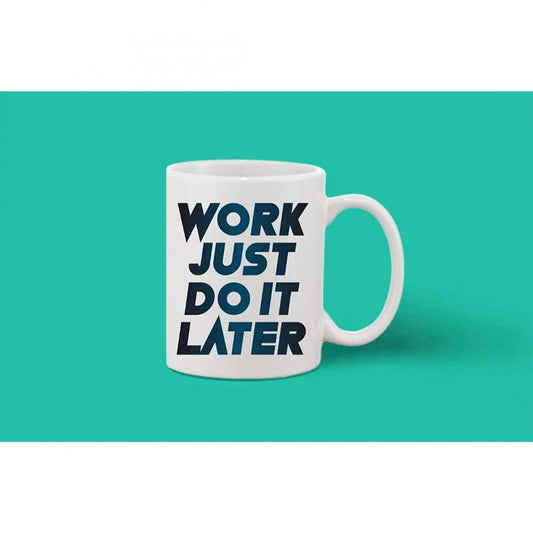 Generic Printed Ceramic Coffee Mug - 1 Pieces, White, 11oz - Aura Living Gear