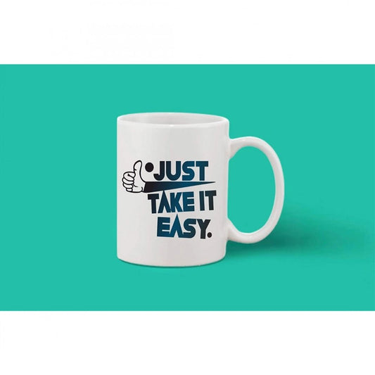 Generic Printed Ceramic Coffee Mug - 1 Pieces, White, 11oz - Aura Living Gear