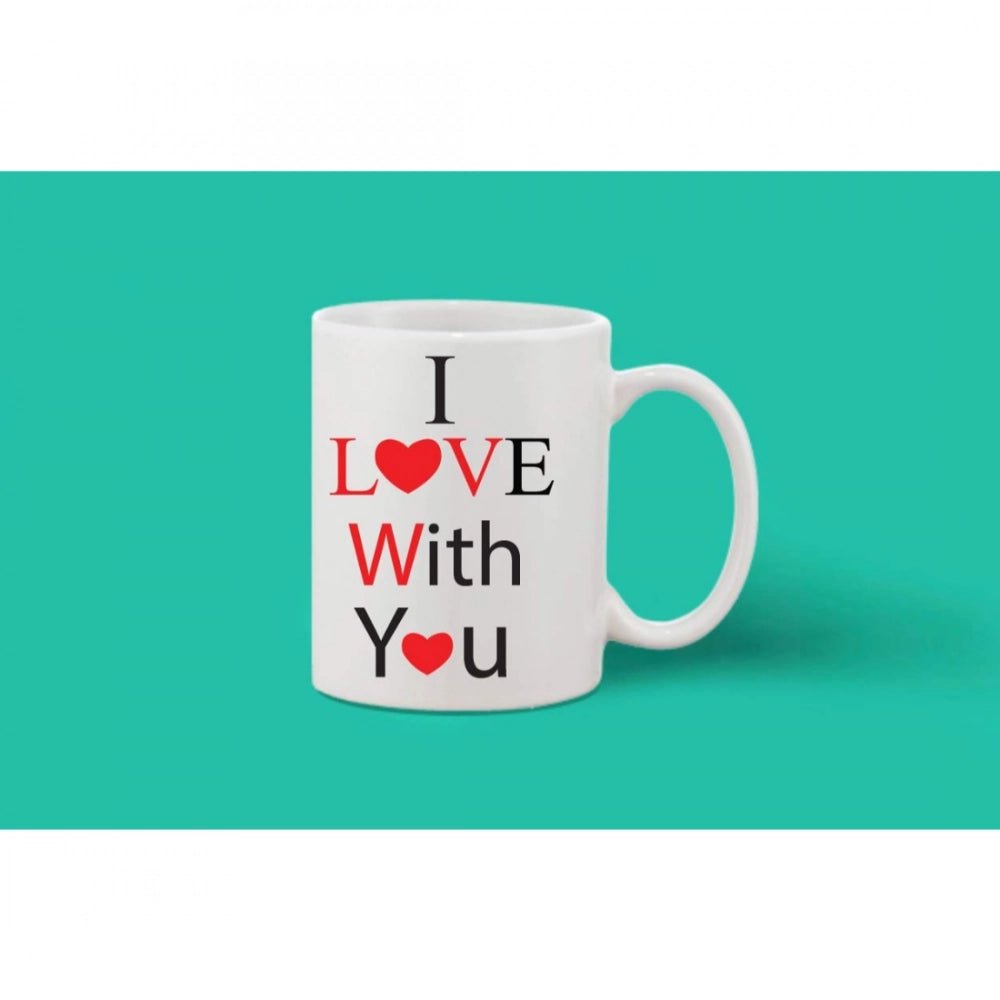 Generic Printed Ceramic Coffee Mug - 1 Pieces, White, 11oz - Aura Living Gear