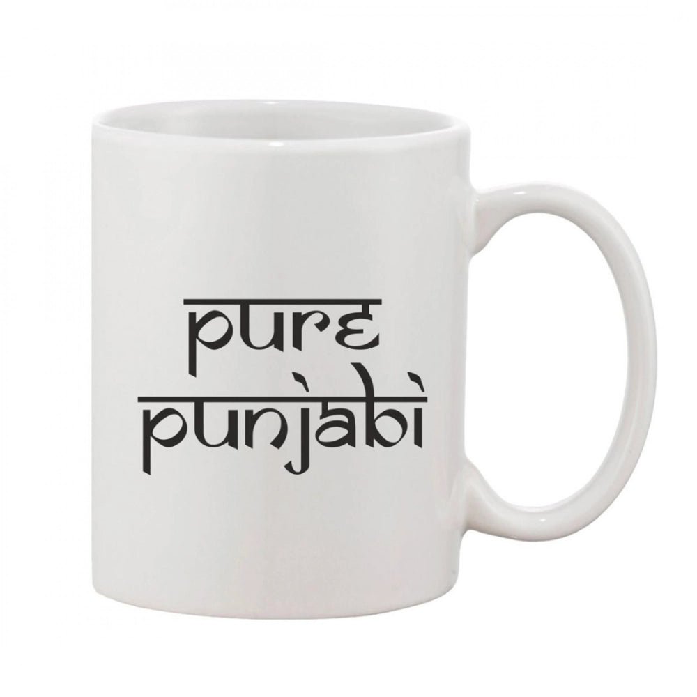Generic Printed Ceramic Coffee Mug - 1 Pieces, White, 11oz - Aura Living Gear