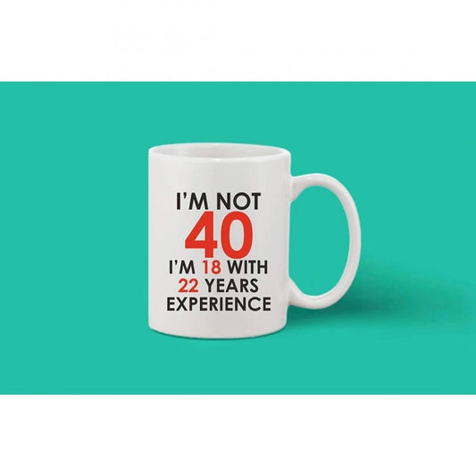 Generic Printed Ceramic Coffee Mug - 1 Pieces, White, 11oz - Aura Living Gear