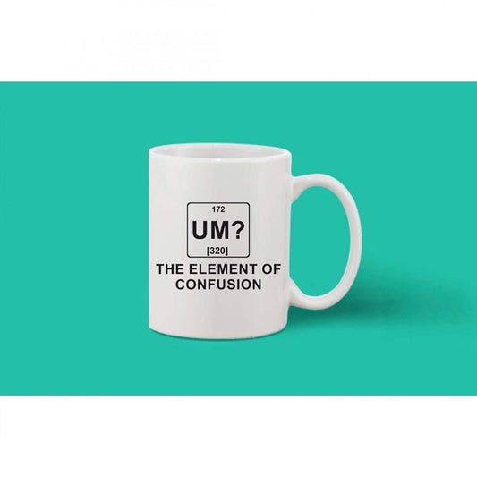 Generic Printed Ceramic Coffee Mug - 1 Pieces, White, 11oz - Aura Living Gear