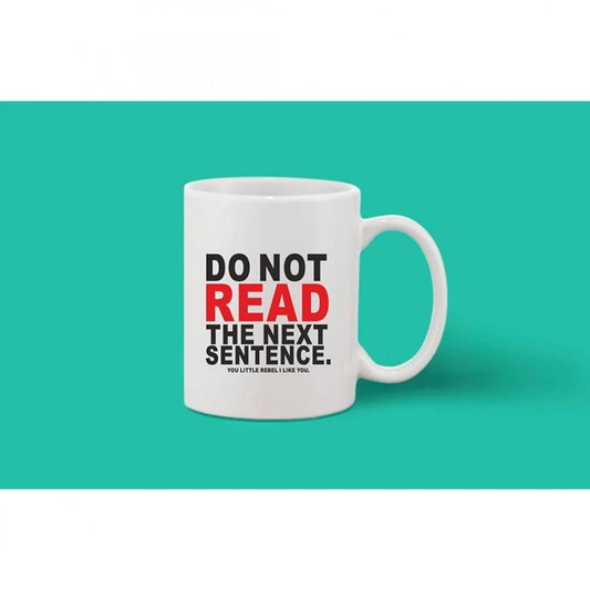 Generic Printed Ceramic Coffee Mug - 1 Pieces, White, 11oz - Aura Living Gear