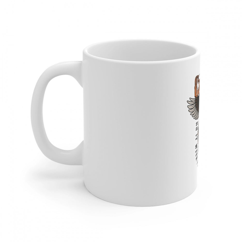 Aura Living Gear Ceramic Gorila Desing Printed Coffee Mug (Color: White, Capacity:330ml)