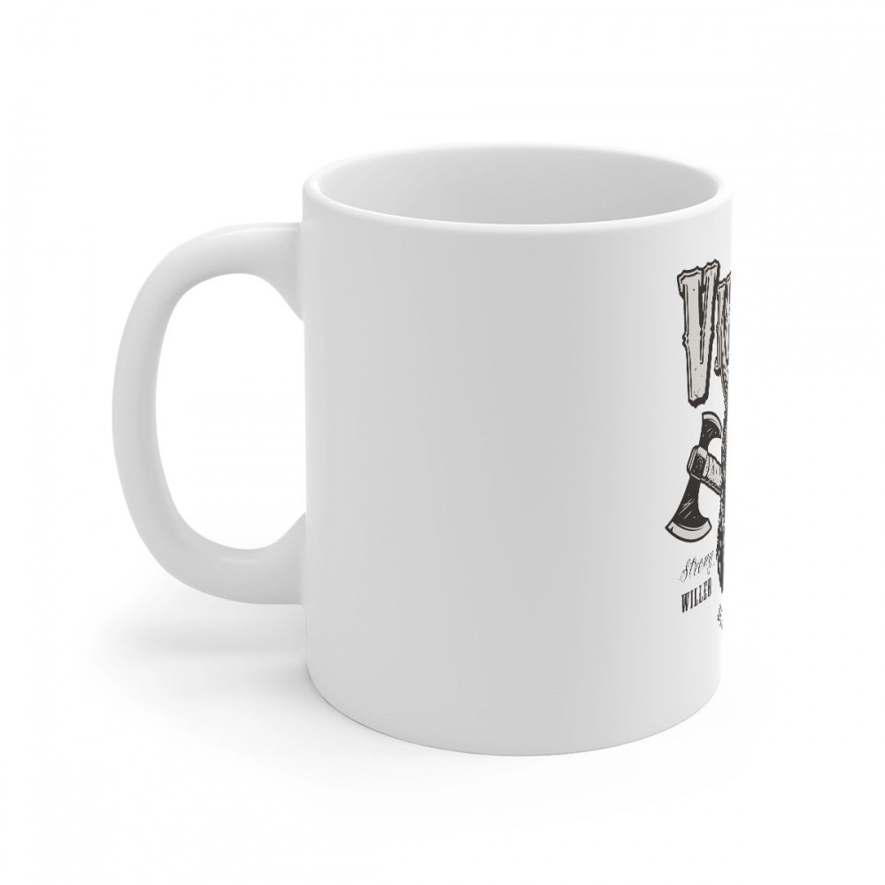Aura Living Gear Ceramic Gorila Desing Printed Coffee Mug (Color: White, Capacity:330ml)