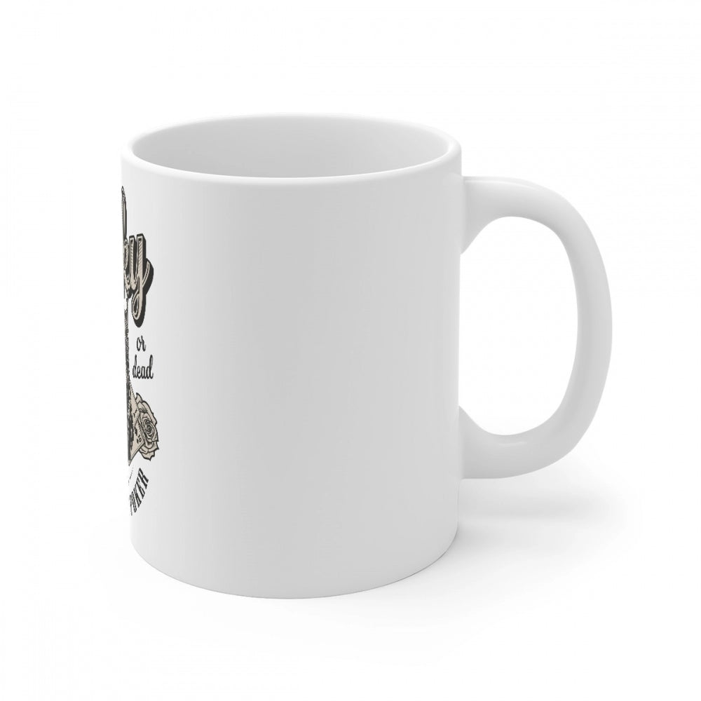 Aura Living Gear Ceramic Gorila Desing Printed Coffee Mug (Color: White, Capacity:330ml)