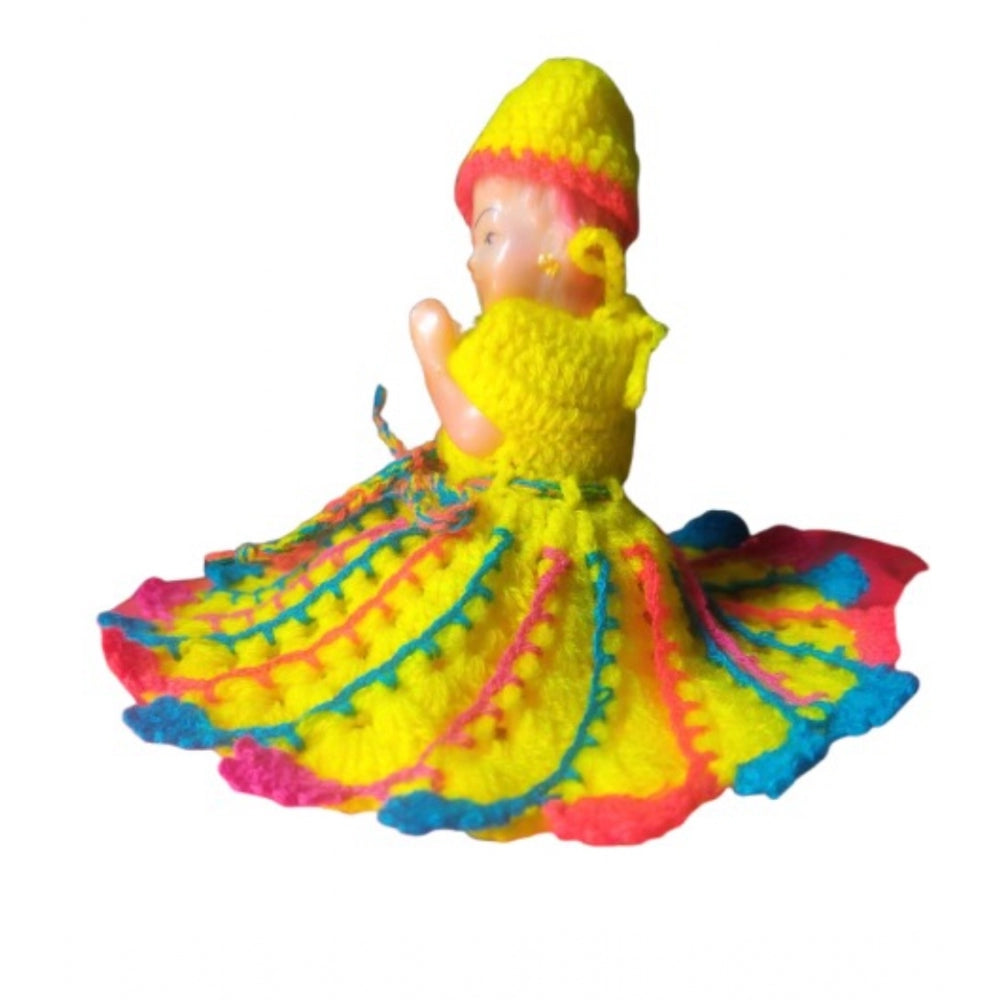 Aura Living Gear Laddu Gopal Tharad Dress Size: 0 To 6 (Multicolor)