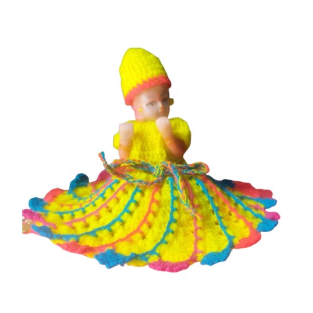 Aura Living Gear Laddu Gopal Tharad Dress Size: 0 To 6 (Multicolor)