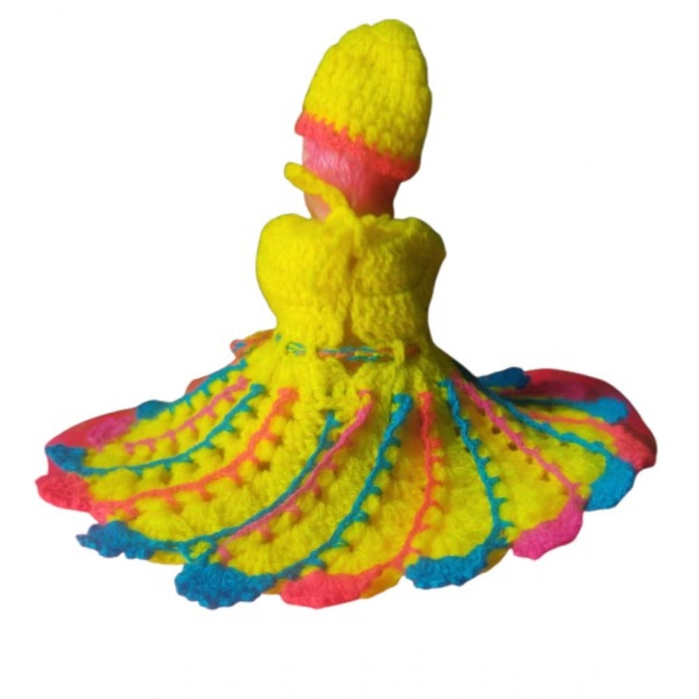 Aura Living Gear Laddu Gopal Tharad Dress Size: 0 To 6 (Multicolor)