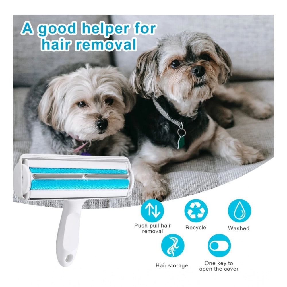 Generic Plastic Dog Hair Remover Roller (Blue)