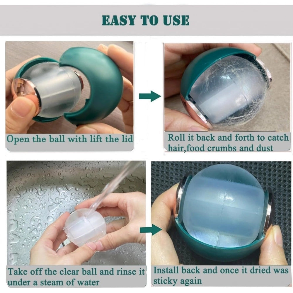 Aura Living Gear Plastic Remover Sticky Ball for Clothes Gel Lint Roller (Maroon)