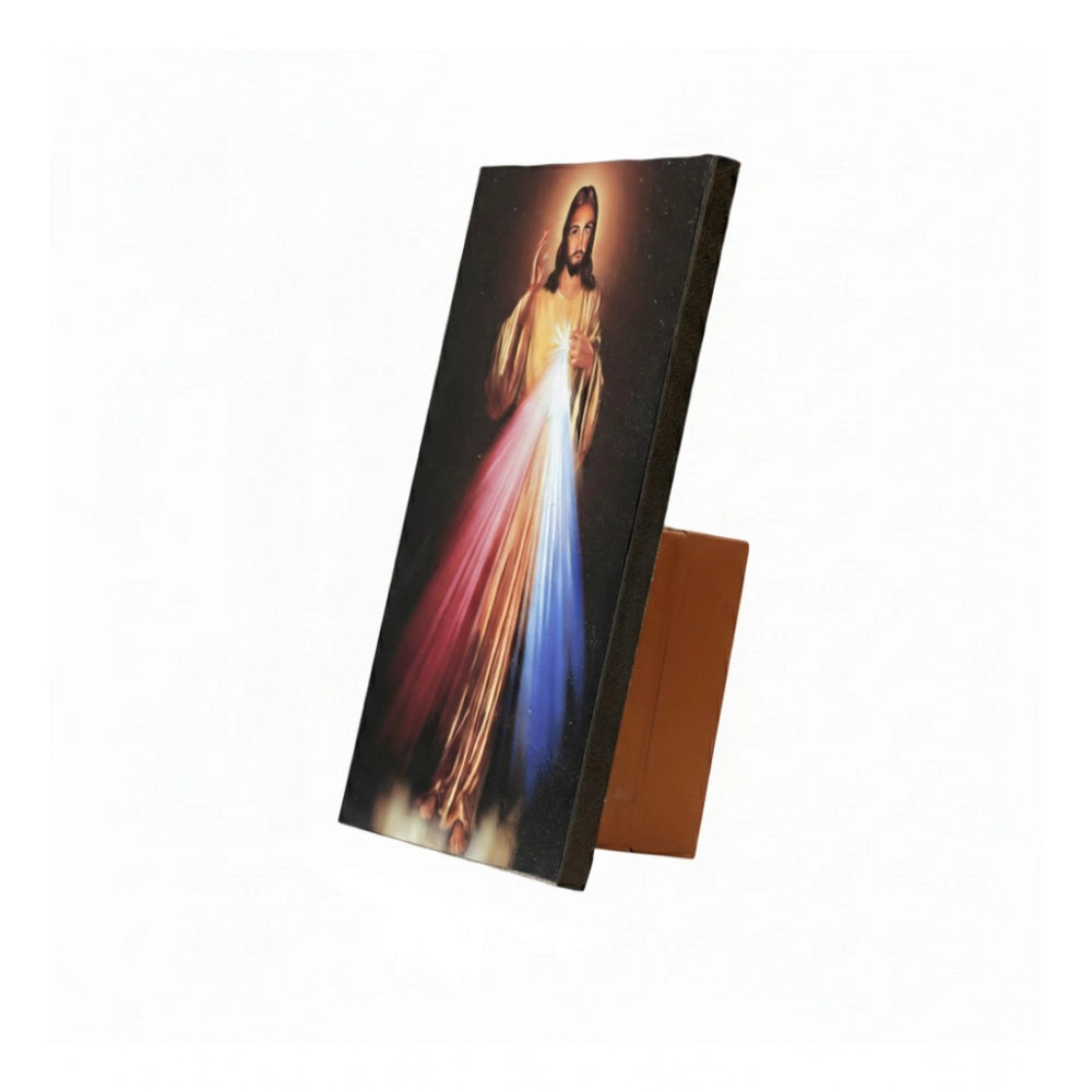 Aura Living Gear Wooden Divine Mercy Of Jesus Christ Table Top Christian Bible Verses Player (Multicolor)