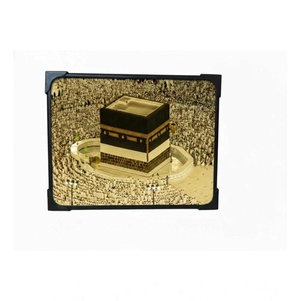 Aura Living Gear Wooden Macca Madina Haj Table Top "Allah Hu Akbar" Player (Multicolor)