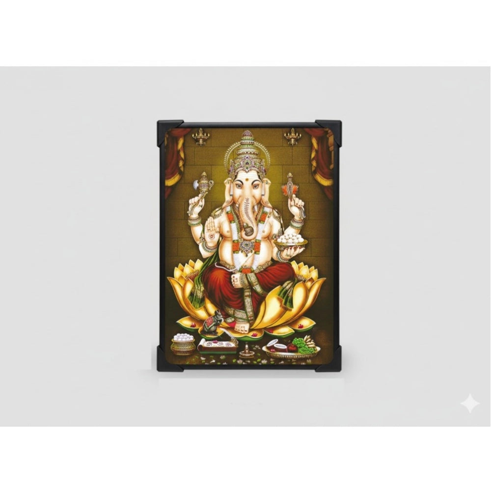 Aura Living Gear Wooden Lord Ganesha Table Top Devotional Player (Multicolor)