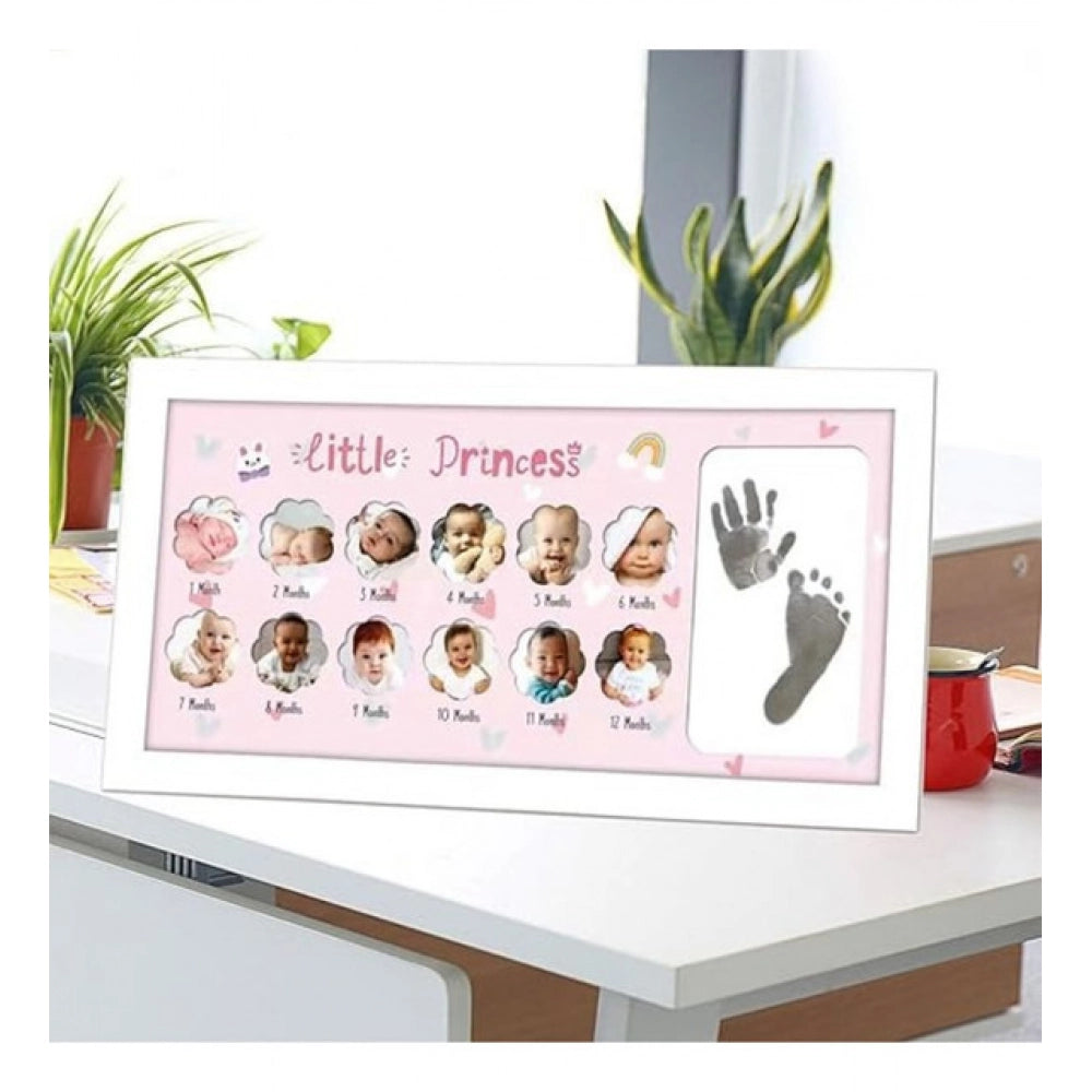 Aura Living Gear Acrylic Footprint Hand Printbaby Photo Frame Ink Pad Photo Frame (Multicolor)