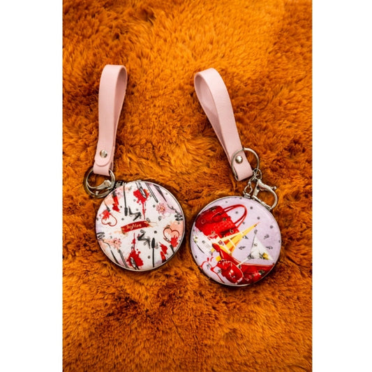 Generic Metal Circle Frame Pocket Mirror (Multicolor)