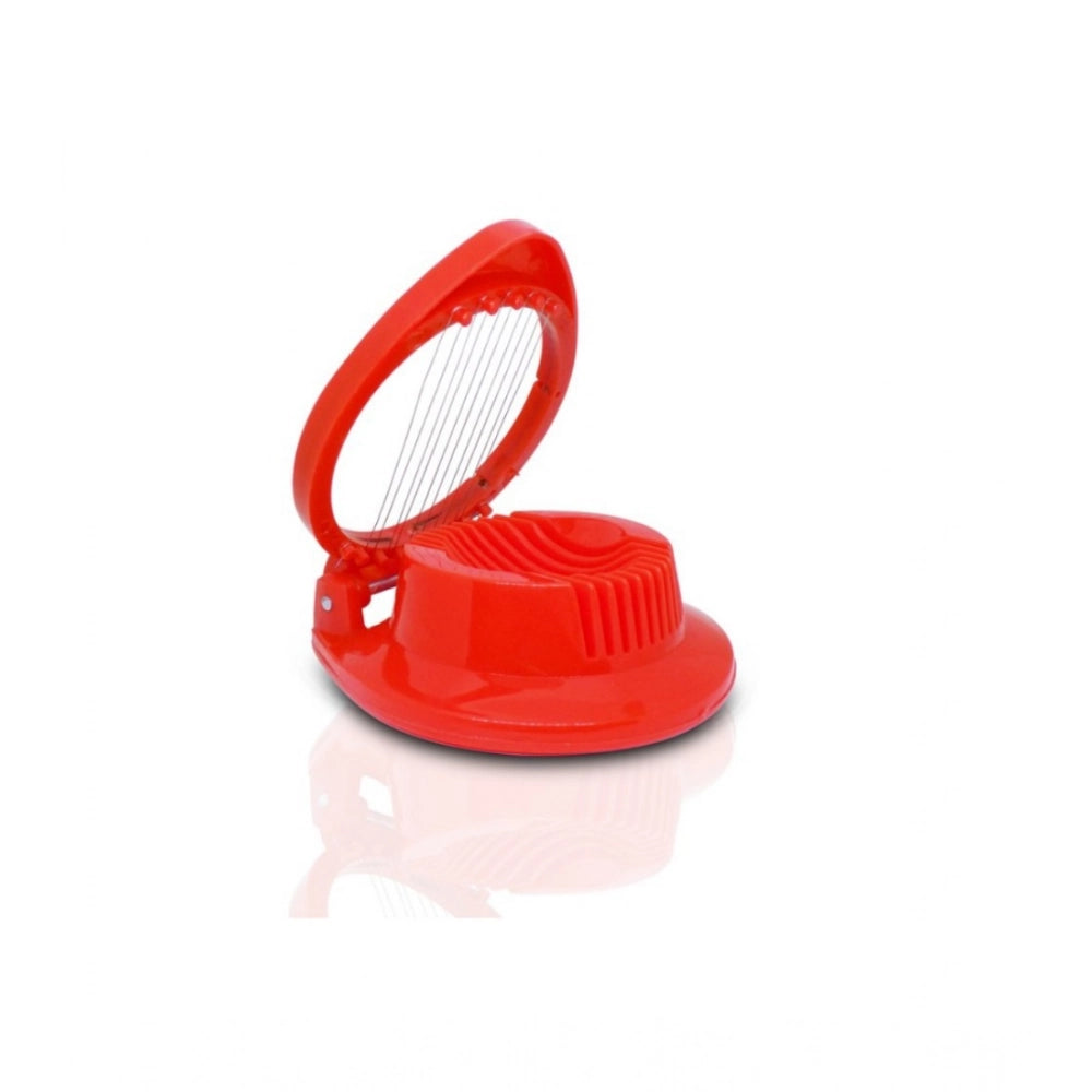 Aura Living Gear Pack of 4_Plastic Egg Slicer – Stainless Steel Wire Egg Cutter for Even Slices (Color: Assorted )