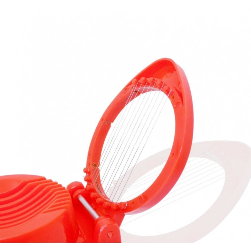 Aura Living Gear Pack of 4_Plastic Egg Slicer – Stainless Steel Wire Egg Cutter for Even Slices (Color: Assorted )