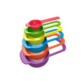 Aura Living Gear Pack of 4_Colorful Measuring Cup Spoon Set Stackable Kitchen Measuring Cups (Color: Assorted )