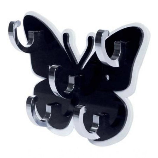 Generic Pack Of 2_Butterfly Key Holder – Decorative Wall Mount Key Organizer (Color: Black)