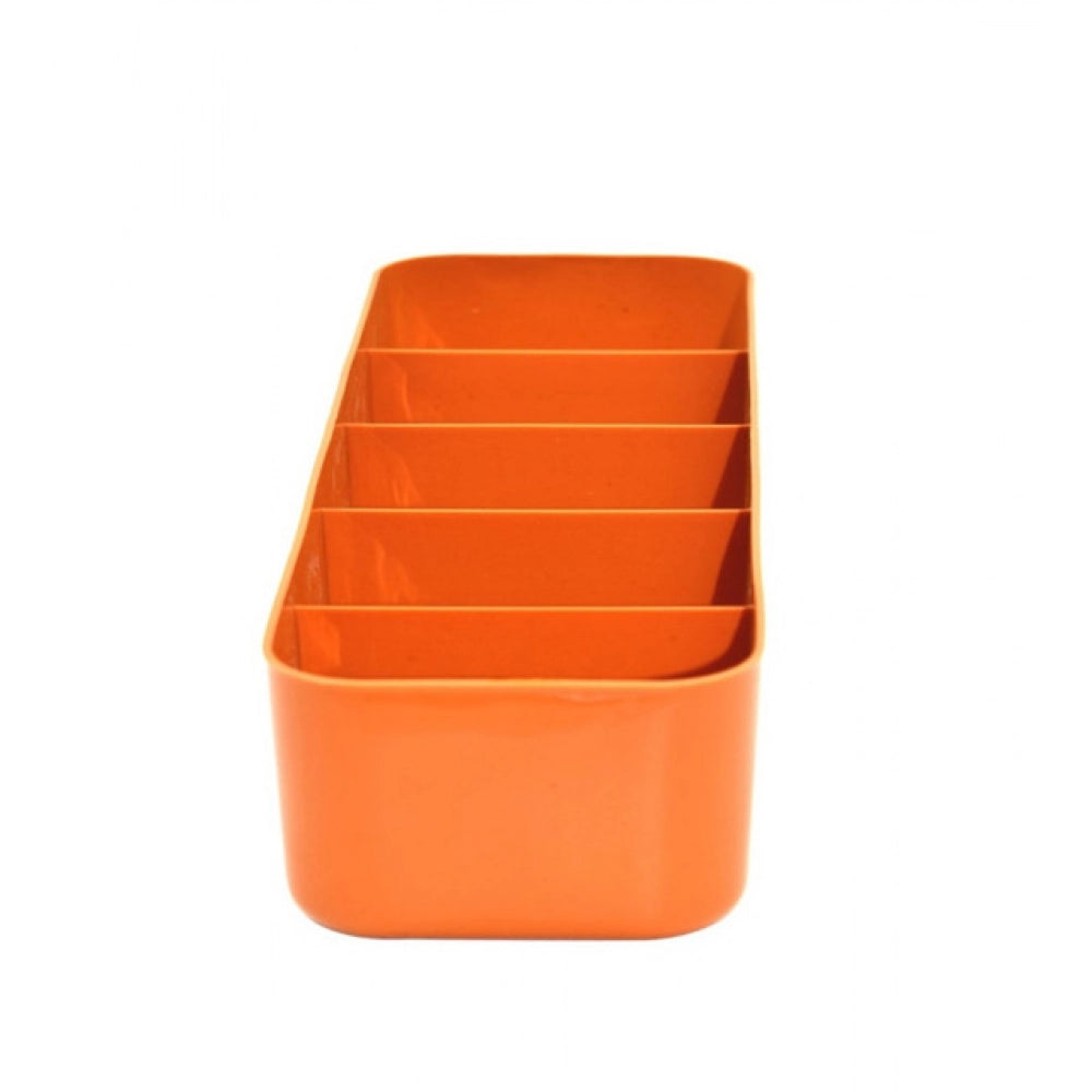 Aura Living Gear Pack Of 2_Socks Organizer Tray – 4-Piece Set | Quick 5-Section Storage Trays for Drawer Organizing | Sorting Tray for Socks, Accessories And Closet Storage (Color: Assorted )