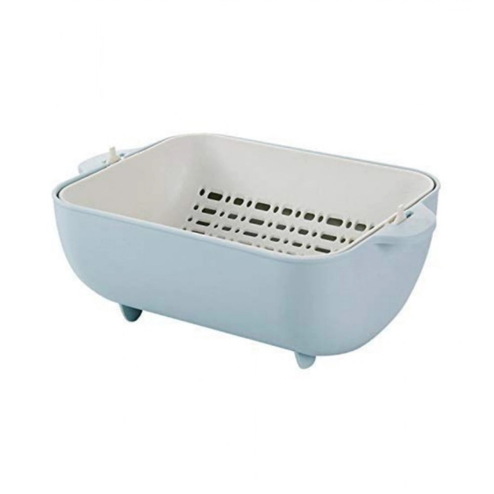 Aura Living Gear Pack Of 2_Multi-Purpose Kitchen Basket – Ideal for Straining, Sieving, Washing And Holding Fruits or Foods (Color: Assorted )