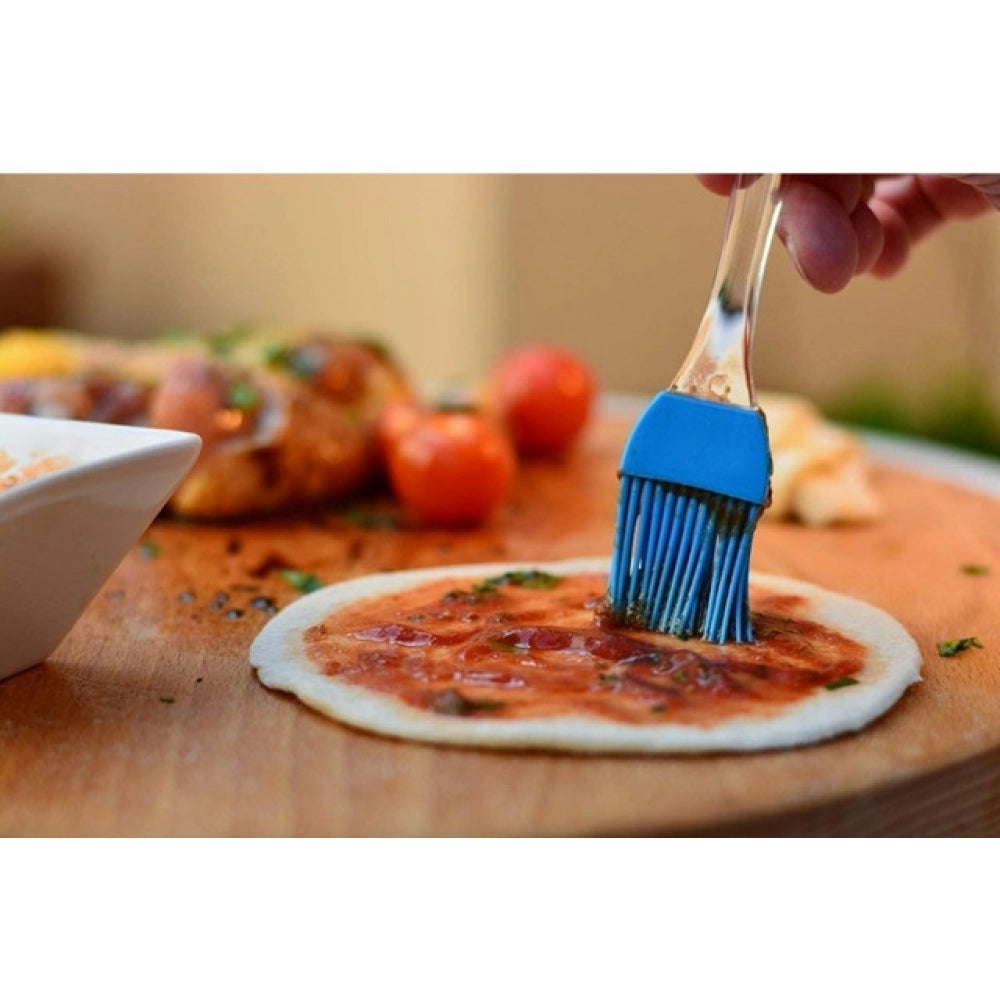 Aura Living Gear Pack Of 10_Silicone Oil Brush – Heat Resistant Cooking And Baking Basting Brush (Color: Assorted )