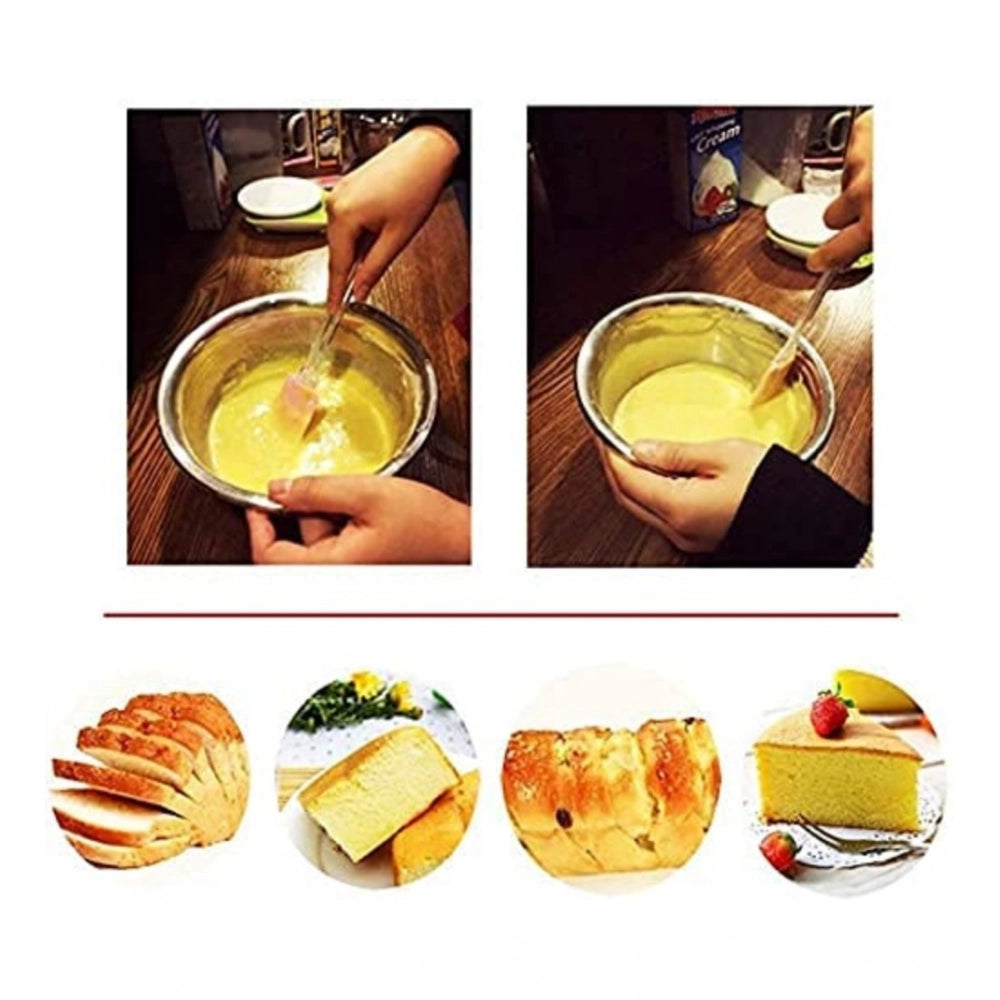 Aura Living Gear Pack Of 5_Silicone Spatula with Brush – Heat Resistant Cooking And Baking (Color: Assorted )