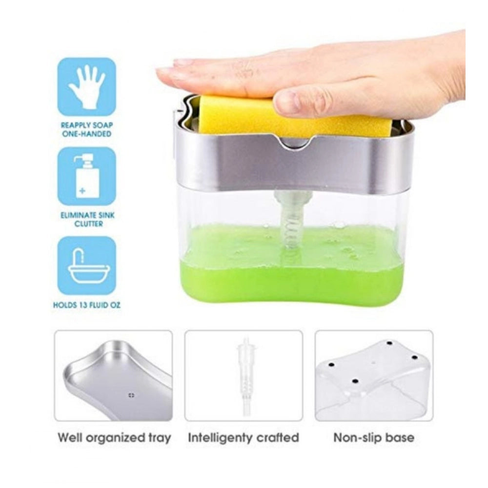 Aura Living Gear Pack Of 4_Soap Pump Dispenser – Refillable Liquid Soap And Lotion Bottle (Color: Assorted )