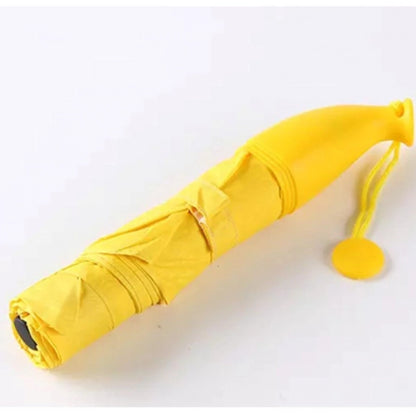 Generic Banana Umbrella – Compact Foldable Umbrella with Banana-Shaped Case (Color: Assorted )
