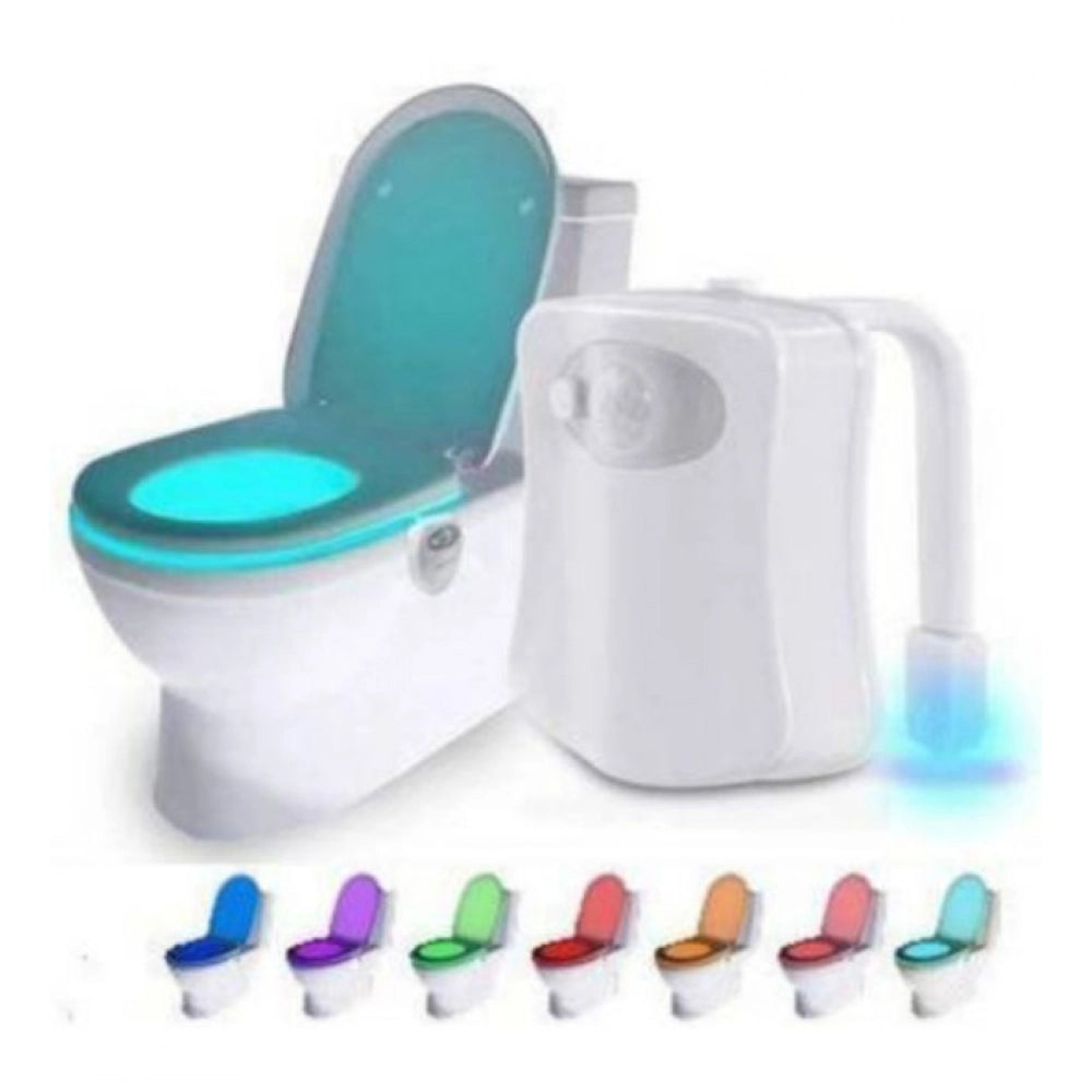 Aura Living Gear Pack of 2_Toilet Bowl Night Light – Motion Sensor LED Toilet Lamp (Color: Assorted )