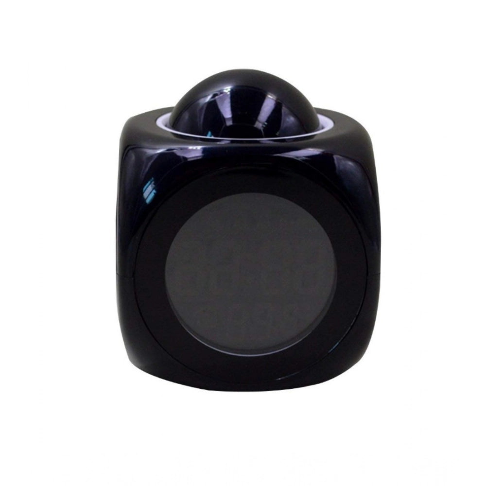 Aura Living Gear Time Display with Voice Projection And Wake-Up Alarm Clock (Color: Black)