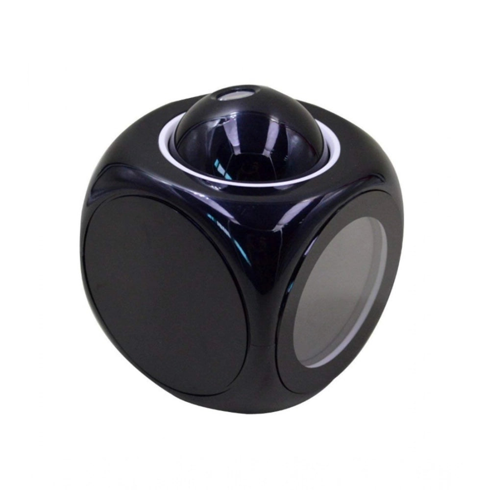 Aura Living Gear Time Display with Voice Projection And Wake-Up Alarm Clock (Color: Black)