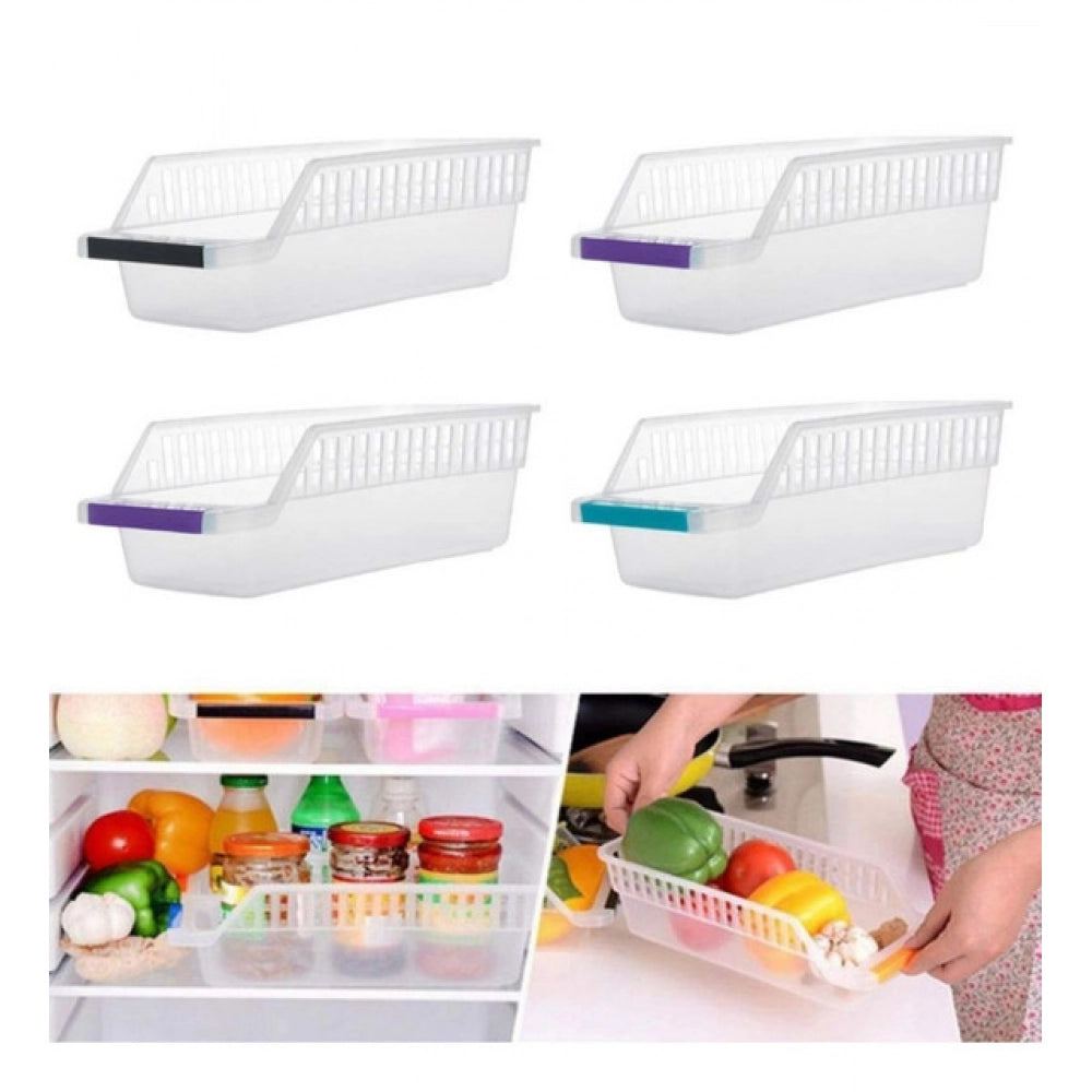 Aura Living Gear Plastic Fridge Space Saver Rack Organizer – (Color: Assorted )