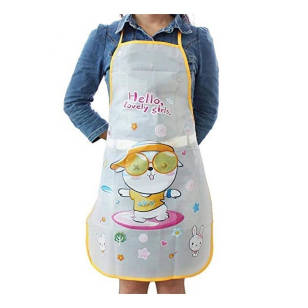 Aura Living Gear Pack of 2_Printed Waterproof Kitchen Apron with Pockets for kids– (Color: Assorted )
