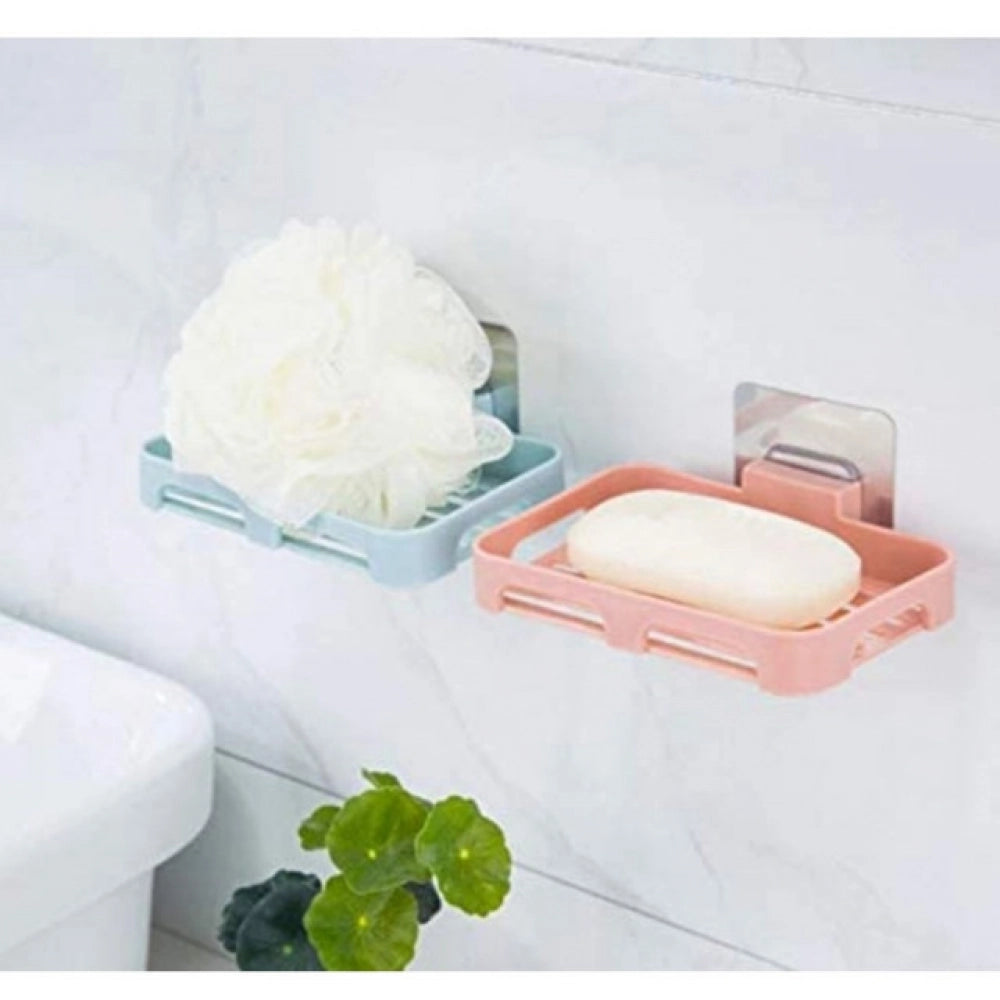 Aura Living Gear Pack of 5_Magic Sticker Soap Holder – Wall-Mount Soap Organizers (Color: Assorted )