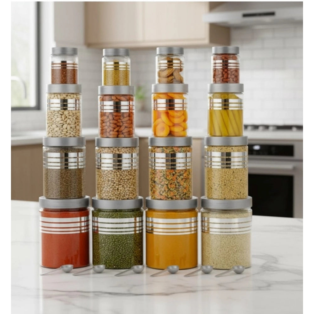 Aura Living Gear Plastic 16-Pcs Set Airtight Kitchen Storage Container Set (Multicolor)