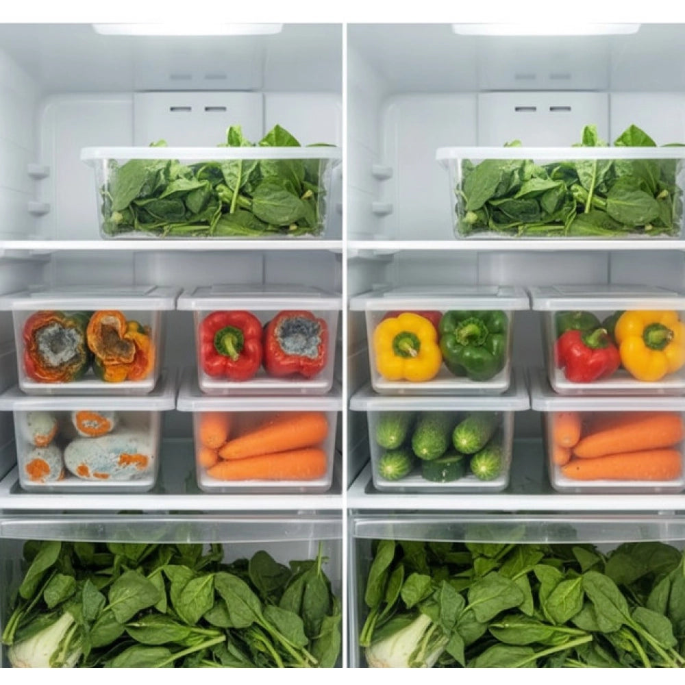 Aura Living Gear Plastic 6-Pcs Set Food Container With Dividers Large Serving Tray (Multicolor)