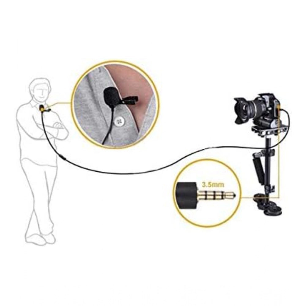 Aura Living Gear Plastic BOYA BY-M1 Lavalier Condenser Microphone with 20ft Audio Cable