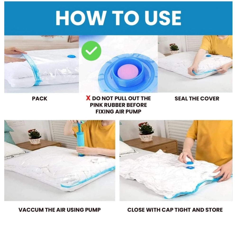Aura Living Gear Plastic Vacuum Storage Bags with Hand Pump