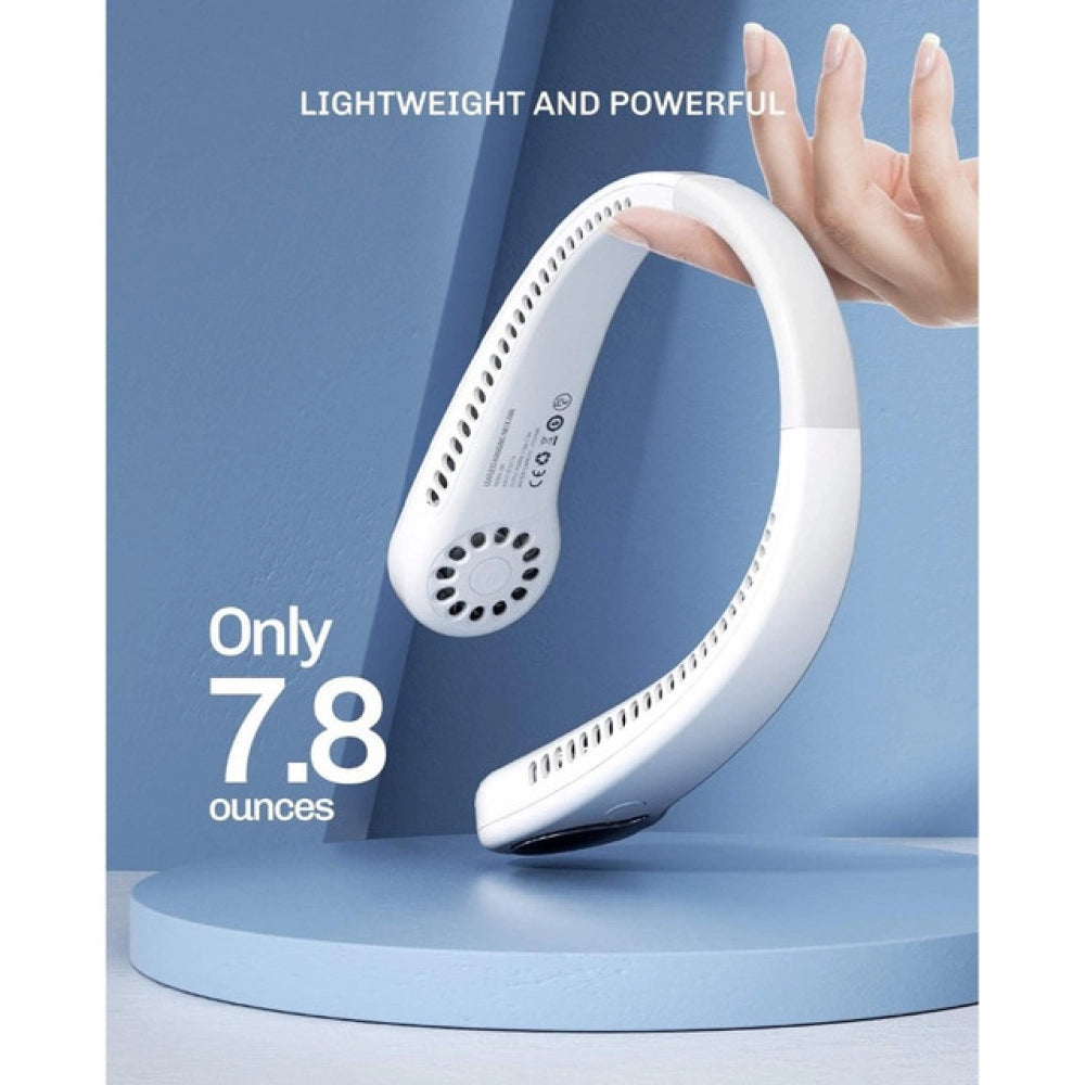 Aura Living Gear Plastic USB Rechargeable Wearable Neck Fan