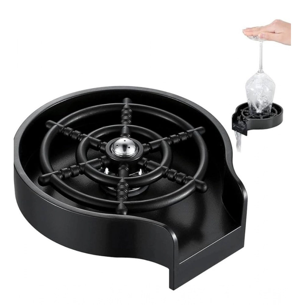 Aura Living Gear Steel, Plastic Automatic Cup Rinser, Bottle Cleaner, Glass Rinser for Kitchen Sinks