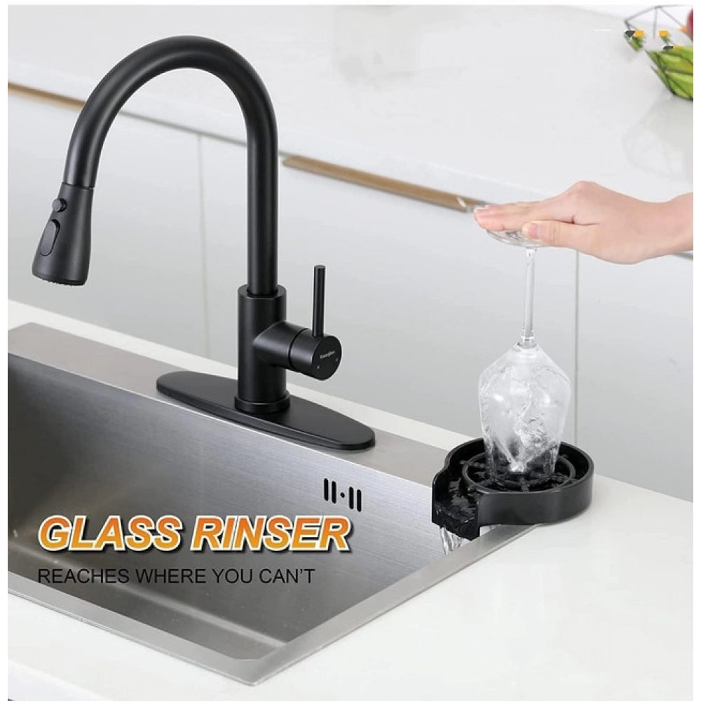 Aura Living Gear Steel, Plastic Automatic Cup Rinser, Bottle Cleaner, Glass Rinser for Kitchen Sinks