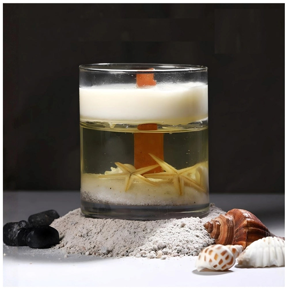 Aura Living Gear Soya Wax, Glass Scented Star Fish Gel Candle