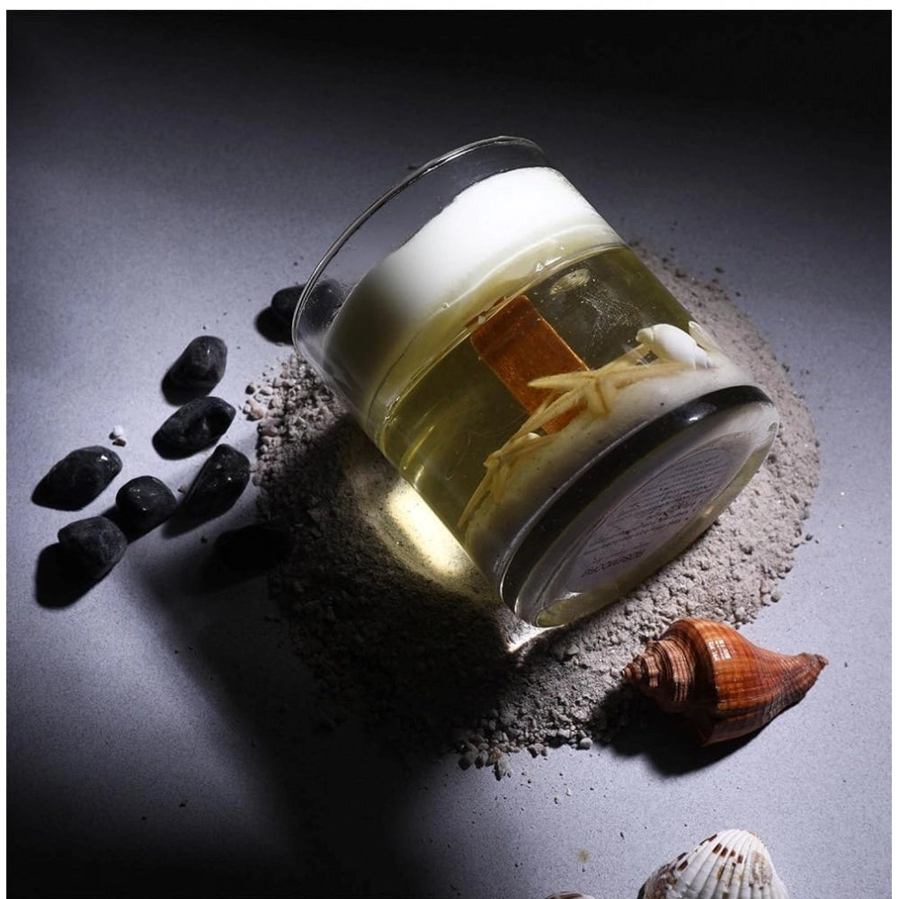 Aura Living Gear Soya Wax, Glass Scented Star Fish Gel Candle