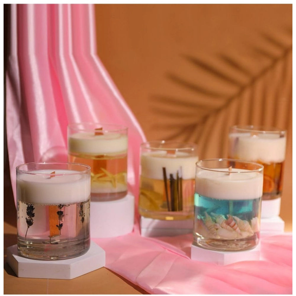 Aura Living Gear Soya Wax, Glass Scented Star Fish Gel Candle